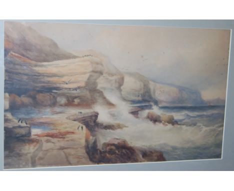 E. Holli*** - Seascape, watercolour, 39 x 65cm