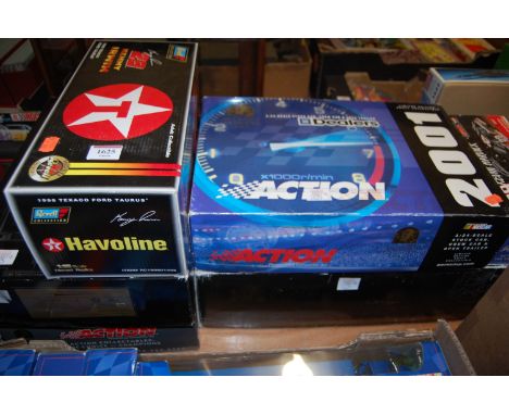 Six various boxed Action Racing Collectables and Revell Collection mixed scale stock car and Nascar boxed diecasts to include