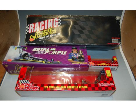 A collection of Action Racing and Racing Champions mixed scale drag racing diecasts to inc. Royal Purple Synthetic Motor Oil,