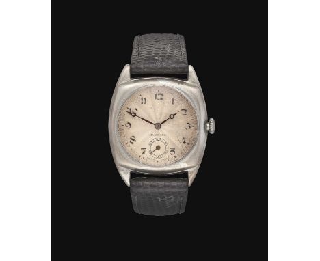 lever movement signed, engine turned silvered dial with Arabic numerals and signed, seconds dial, snap-on back stamped inside