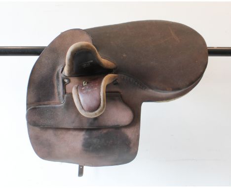 A Champion &amp; Wilton (457 &amp; 459 Oxford Street, London) brown leather side-saddle: Champion &amp; Wilton impressed mark