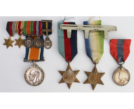 A mixed lot of WW1 and WW2 medals: 1. The British War Medal to M2-098830 PTE. W. MARSDEN A.S.C. 2. A George V Imperial Servic