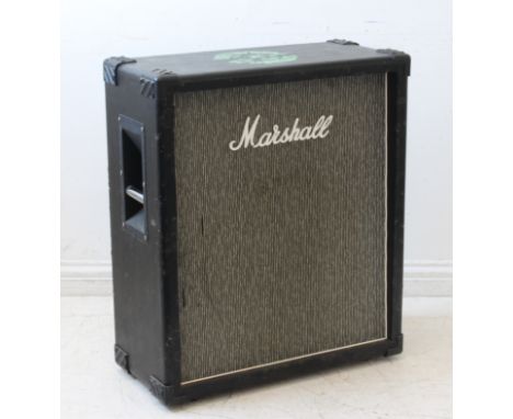 A large Marshall free-standing Professional Band Speaker cabinet: the top with green stencilled band name 'Between Worlds', t
