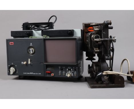 An Elmo Super 8 Sound Projector and an Ensign 16mm Projector, comprising an Elmo Hi Vision SC 18 Super 8 sound projector with