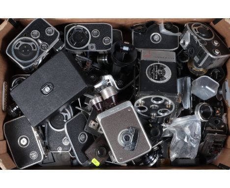 A Tray of Cine Cameras, including a Cine Kodak Model BB Junior, motor runs, with Kodak 25mm f/1.9 lens, a Kodak Brownie, A/F,