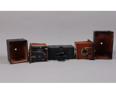 Three Early Eastman Kodak Cameras, comprising an Eastman Kodak No 2 Bullet Special 1898 Model box camera with a Bausch &amp; 