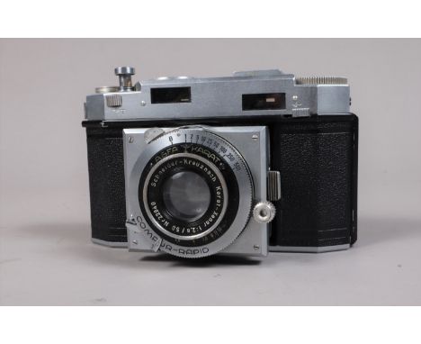 An Agfa Karat 12 Rangefinder Camera, shutter working, viewfinder clear, rangefinder functions, body G-VG, light wear, with Wa