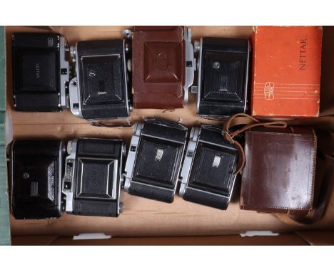 Various Folding Roll Film Cameras, comprising an Ensign Selfix Auto-Range 220, four Ensign Selfix 220, two Franka Solida III,