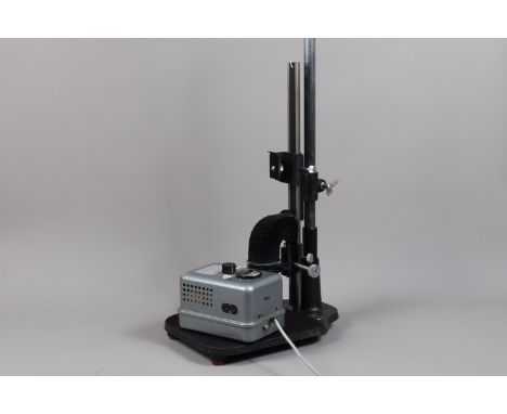 Leitz Wetzlar Copying and Close up Photography Stand, comprising a Reprovit-type copying stand with baseboard, double column,