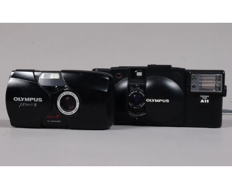 An Olympus XA3 DX Compact Camera, shutter working, self timer working, body G, elements G, with A11 flash, flash working, wit
