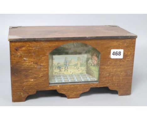 A 19th century automaton diorama, width 30cm