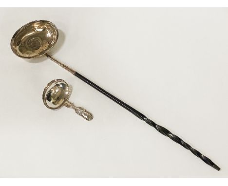 H/M SILVER CADDY SPOON &amp;  GEORGIAN WINE LADLE