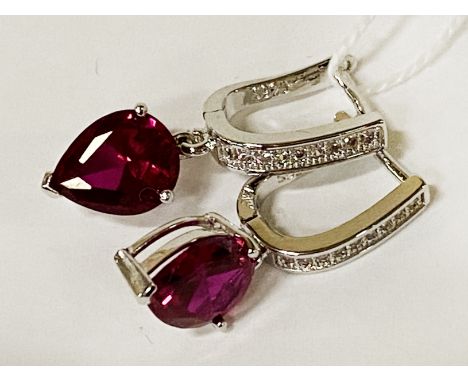 RUBY LEVER BACK EARRINGS