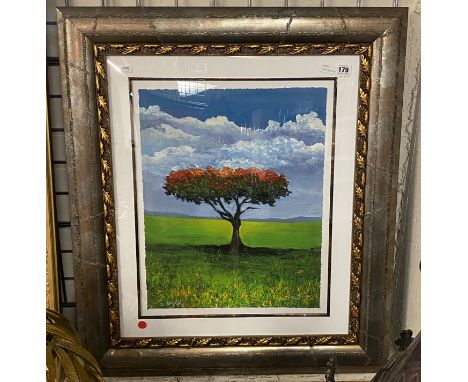 PRINT BY NEJAR DAVID ''SUBTLE CHANGES'' SIGNED 48 X 42 IN FRAME