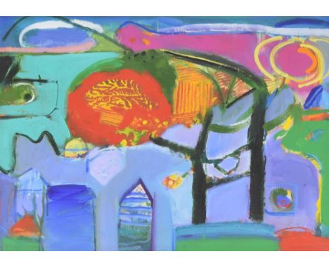 Derek Balmer PPRWA, Hon. RA, (b. 1934) - 'Chinese Garden', inscribed with the artist's name and the title of the work, togeth