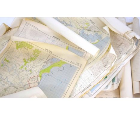 Large collection of Ordnance Survey maps and charts, 1960s/70s, some published for the Ministry of Defence, Ministry of Overs