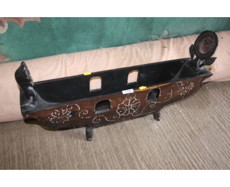 A Eastern hardwood and inlaid trough 