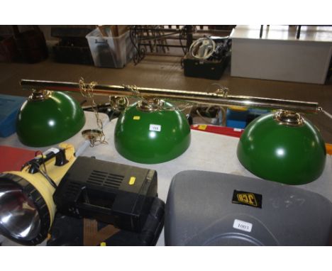 A pool table light 