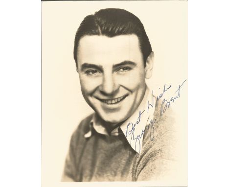 George Brent signed 10x8 vintage photo. 15 March 1904 - 26 May 1979) was an Irish-American stage, film, and television actor.