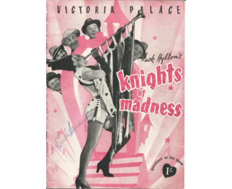 Bud Flanagan (1896-1998) Entertainer Signed Vintage Knights Of Madness Programme. Good condition. All autographs come with a 