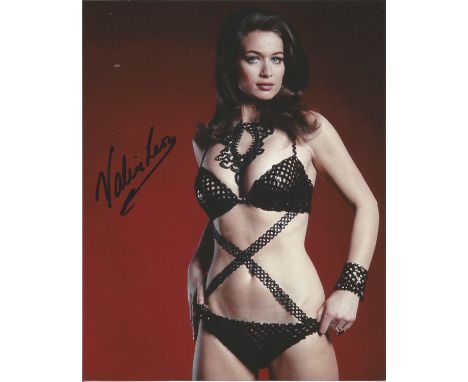 Valerie Leon signed 10x8 colour photograph. Leon is an English actress and model who has had roles in a number of film and te