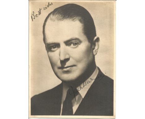 Jack Warner signed 8x6 vintage photo. Good condition. All autographs come with a Certificate of Authenticity. We combine post