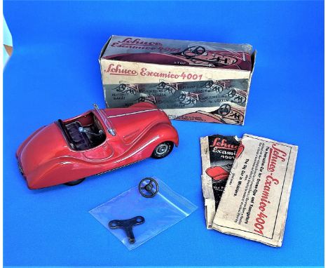 Schuco Examico 4001 rare and vintage miniature toy. This beautiful item is complete in its original box with windscreen, wind