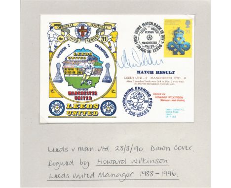 Football, FDC celebrating Division 2 Champions, Manchester United Vs. Leeds United. Postmarked 28th August 1990 this cover is