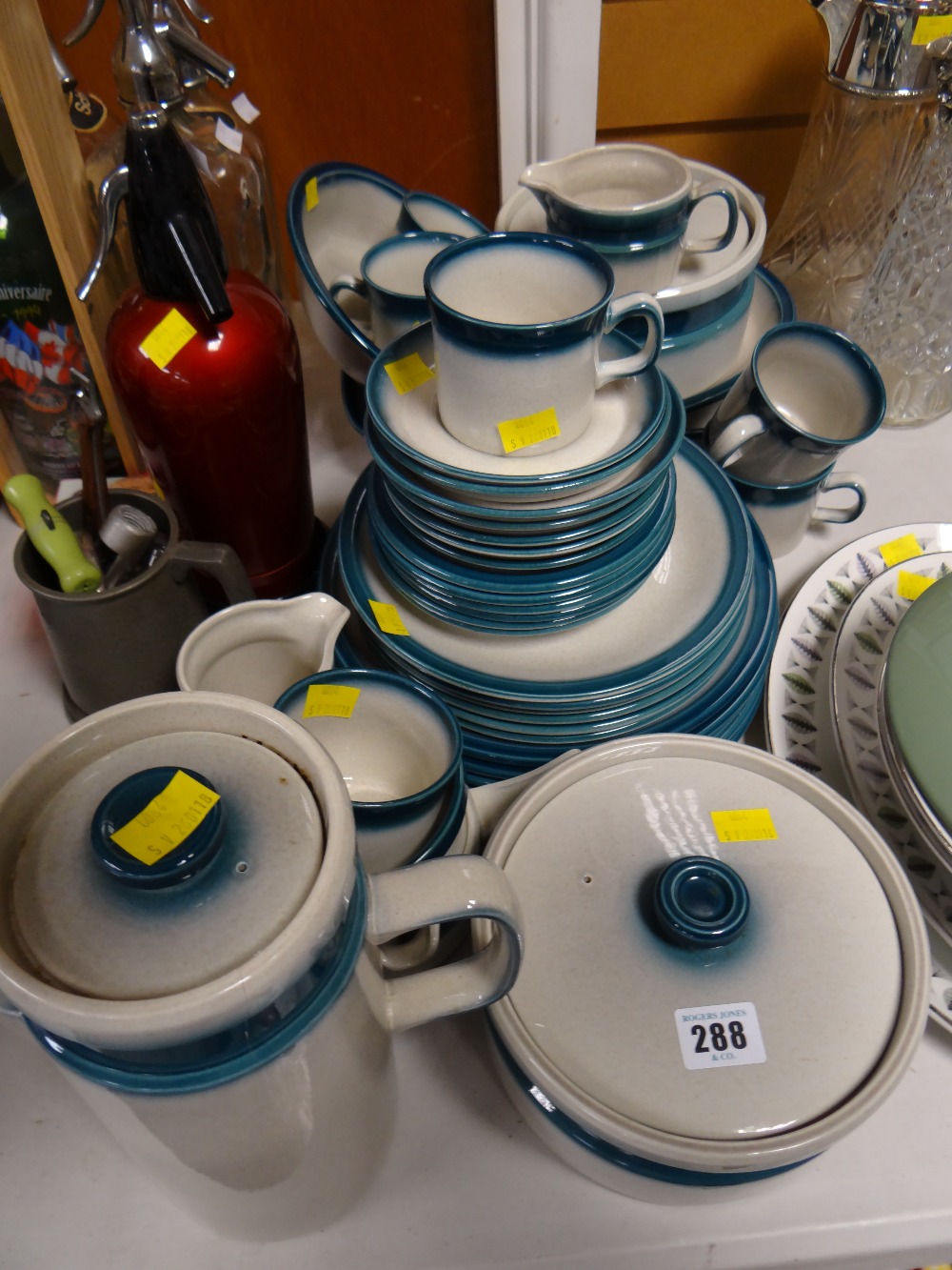 A parcel of Wedgwood Blue Pacific stoneware dinner & coffeeware