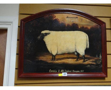 Reproduction print on wood of Cordelia II, all England champion 1837