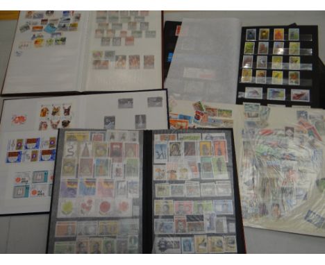 Five vintage stamp albums with a collection of mainly foreign &amp; Commonwealth stamps