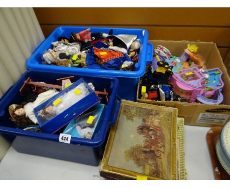 Parcel of collector's dolls, Diecast vehicles, vintage jigsaws etc