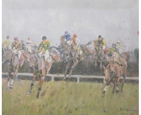 Peter Biegel "First Fence"  canvas print, signed and inscribed bottom right,  on a stretcher but unframed, 61 x 50cm 