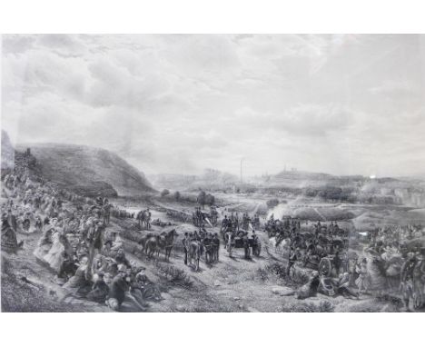 Sam Bough, RSA (1822 - 1878)&nbsp;Royal Scottish Volunteers Review, Engraved print, signed in pencil and Numbered 105 with a 