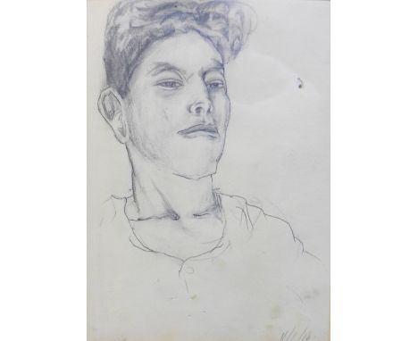 Early 20th Century School,  head and Shoulders pencil sketch of a man, dated 11/01/18, in glazed frame,  16 x 23cm 