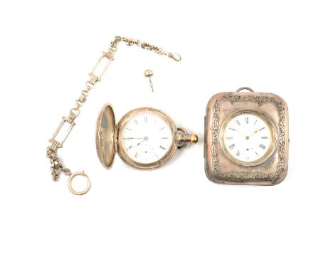 An Acme Lever open face pocket watch retailed by H Samuel of Manchester, the white enamel dial having a roman numeral chapter