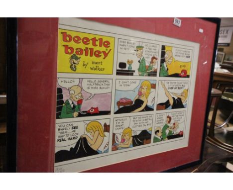 A limited edition print of Beetle Bailey, by Mort Walker 