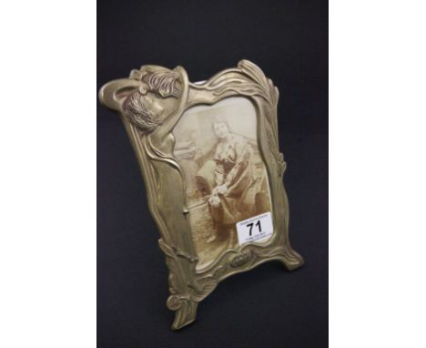 Art Nouveau Style Brass Picture Frame