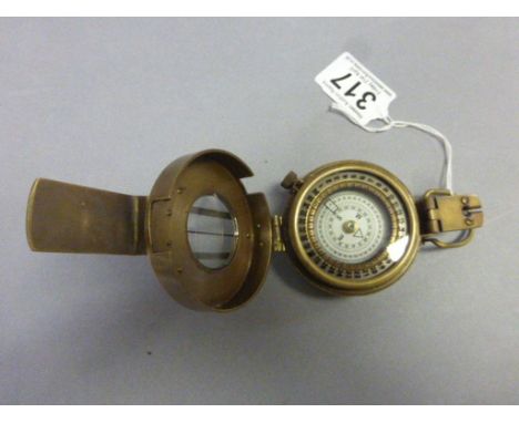 Brass Compass stamped T G Co Ltd, London Crows Foot mark 1940 MK111