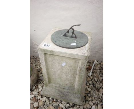 Reconstituted Stone Garden Sundial