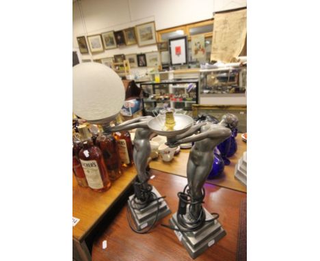 Pair of Art Deco Style Figural Table Lamps