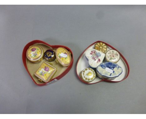 Nine trinket boxes to include Limoges