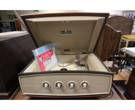 Vintage Pye Record Player, Stereophonic Projection System, Type 1005, with operating handbook