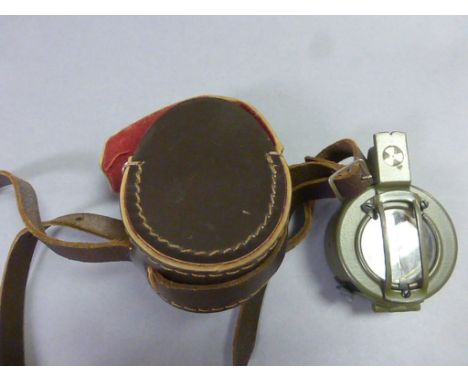 Cased military type compass by Dominion