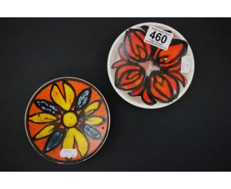 Two Poole Pottery pin dishes of Delphis design