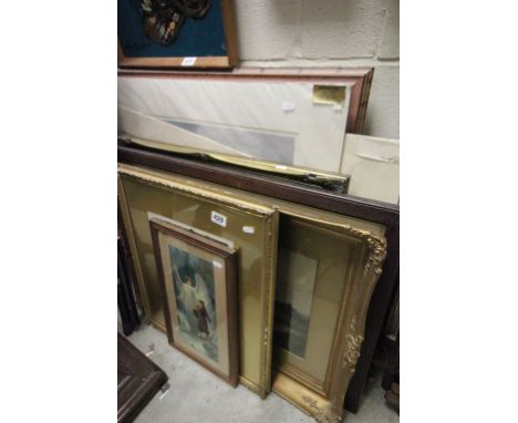 Mixed lot of vintage prints to include hunting theme