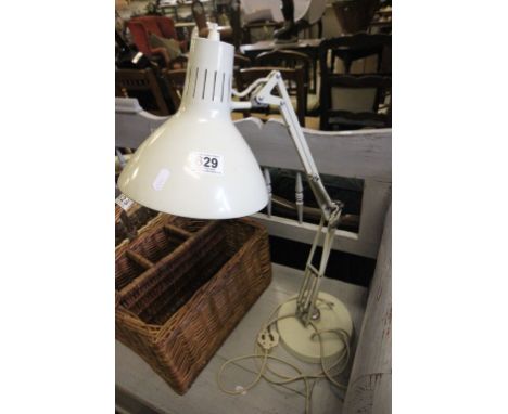 An Anglepoise style lamp made in Norway