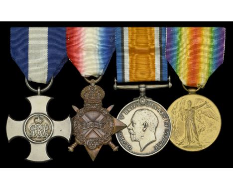 A fine Great War D.S.C. group of four awarded to Gunner, later Lieutenant-Commander, F. Grinney, Royal Navy, who was decorate