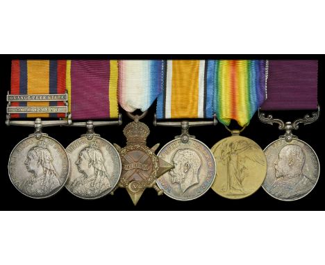 A rare campaign group of six awarded to Quarter-Master & Lieutenant F. Stevens, Royal Engineers, who served in No. 4 Balloon 