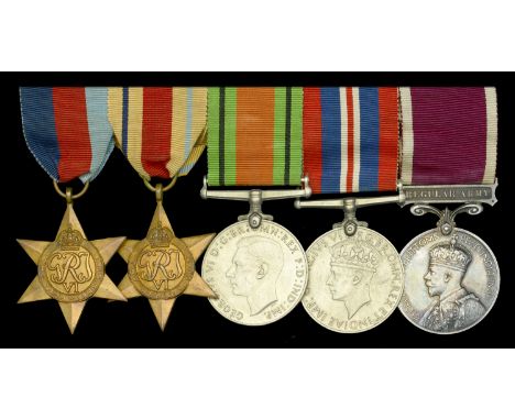 Five: Colour Sergeant T. Critchley, Lancashire Fusiliers  1939-45 Star; Africa Star; Defence and War Medals 1939-45; Army L.S
